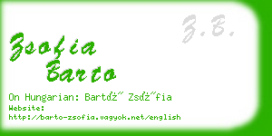 zsofia barto business card